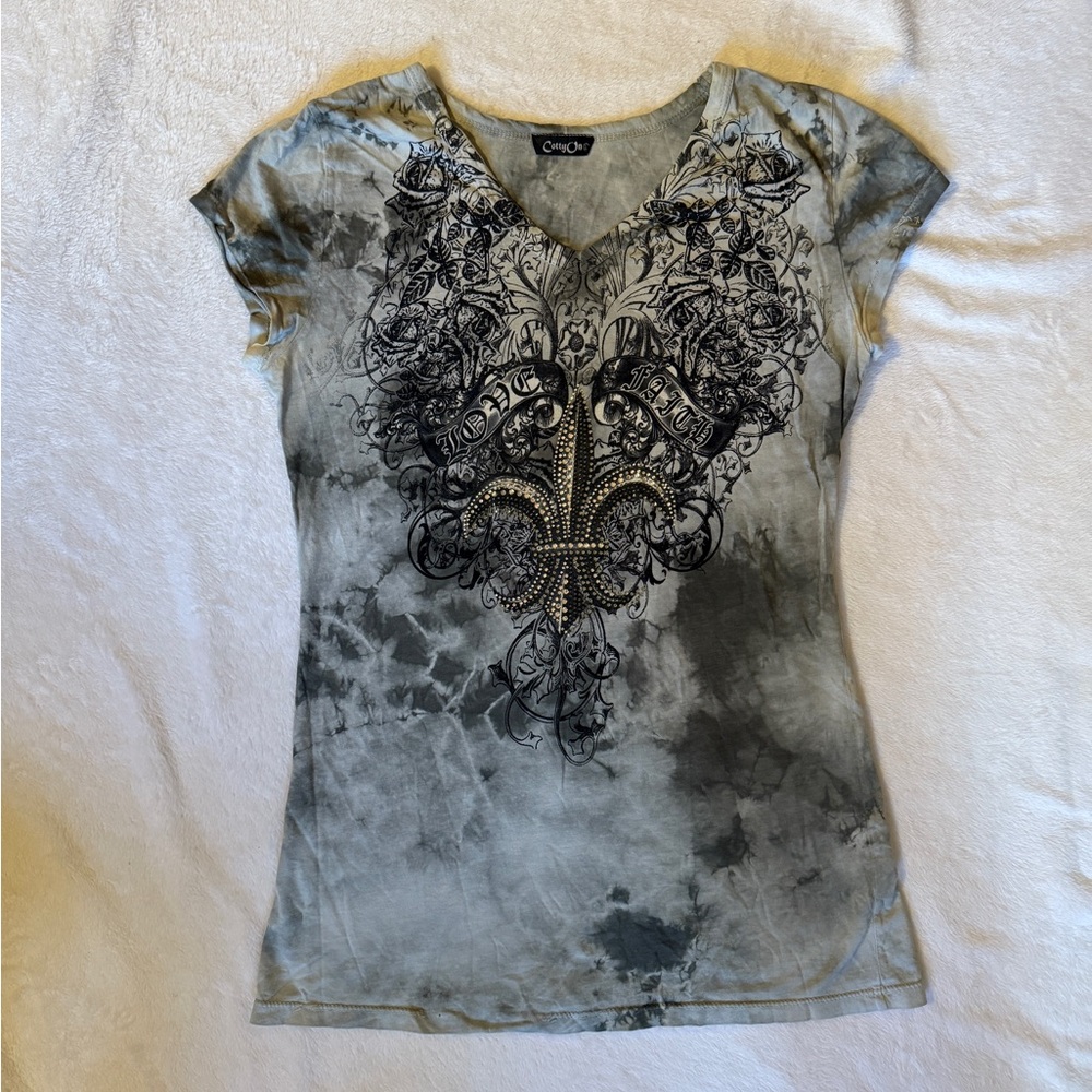 VINTAGE Affliction-Style CAP SLEEVE TEE